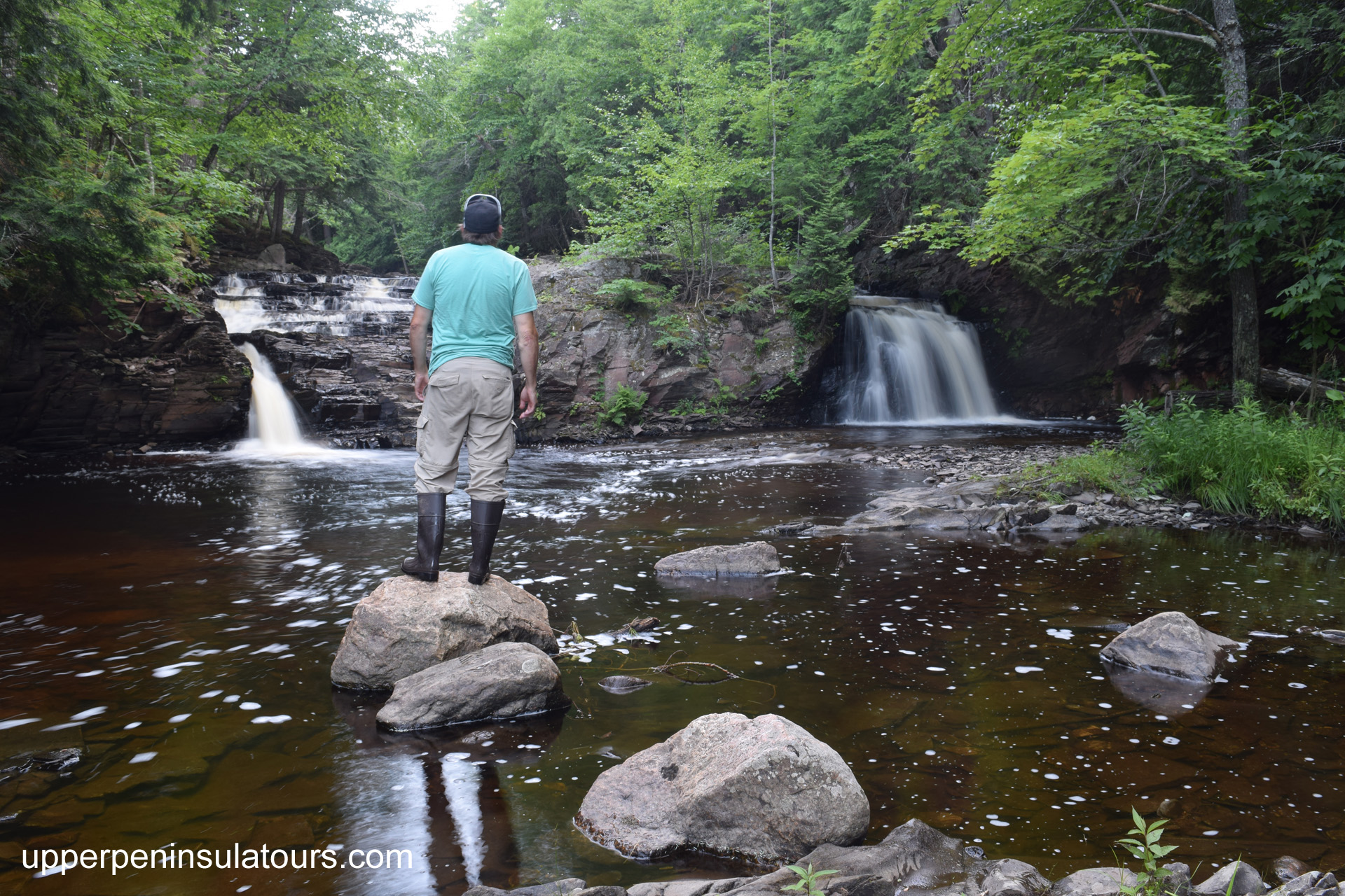 nig falls, big ericks adventure tour - huron mountains, waterfall tour